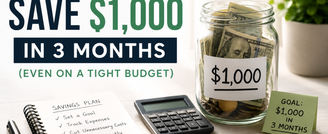 ➤ How to Save $1,000 in 3 Months (Even on a Tight Budget)