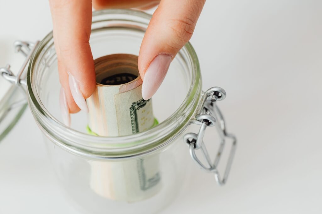 house deposit savings jar money low income