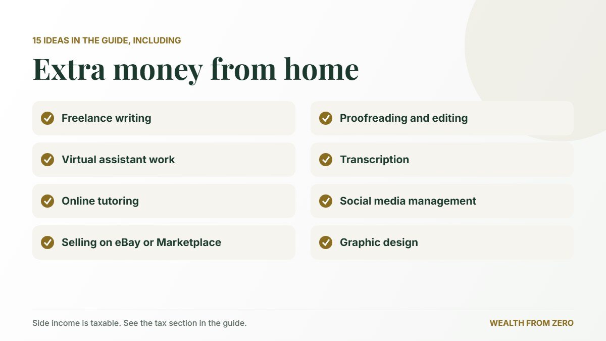 Ways to make extra money from home